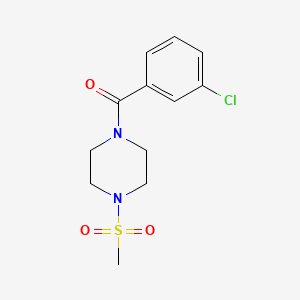molecular formula C12H15ClN2O3S B5722821 1-(3-chlorobenzoyl)-4-(methylsulfonyl)piperazine 