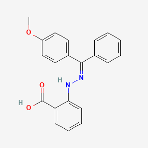molecular formula C21H18N2O3 B5722845 2-{2-[(4-methoxyphenyl)(phenyl)methylene]hydrazino}benzoic acid 