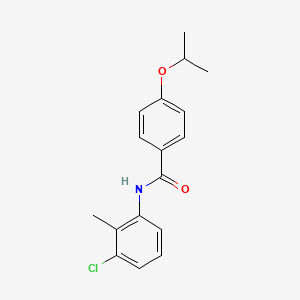 molecular formula C17H18ClNO2 B5722852 N-(3-chloro-2-methylphenyl)-4-isopropoxybenzamide 