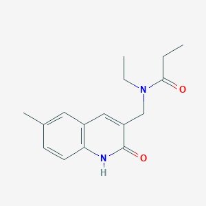 N-ethyl-N-[(2-hydroxy-6-methyl-3-quinolinyl)methyl]propanamide