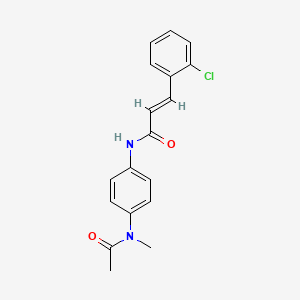 molecular formula C18H17ClN2O2 B5722863 N-{4-[acetyl(methyl)amino]phenyl}-3-(2-chlorophenyl)acrylamide 