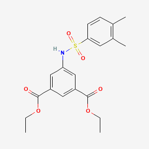 molecular formula C20H23NO6S B5722866 diethyl 5-{[(3,4-dimethylphenyl)sulfonyl]amino}isophthalate 