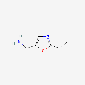 molecular formula C6H10N2O B572289 2-Ethyl-5-oxazolemethanamine CAS No. 1206982-50-4