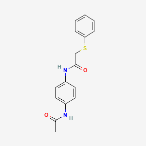 molecular formula C16H16N2O2S B5722900 N-[4-(acetylamino)phenyl]-2-(phenylthio)acetamide 