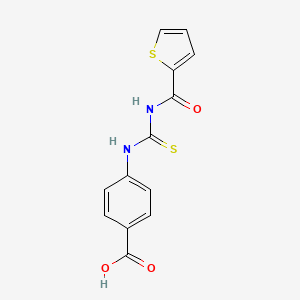 molecular formula C13H10N2O3S2 B5722908 4-({[(2-thienylcarbonyl)amino]carbonothioyl}amino)benzoic acid 