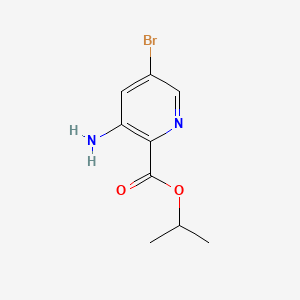 molecular formula C9H11BrN2O2 B572292 Propan-2-YL 3-amino-5-bromopyridine-2-carboxylate CAS No. 1313738-67-8