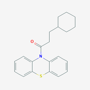 molecular formula C21H23NOS B5722924 10-(3-cyclohexylpropanoyl)-10H-phenothiazine 
