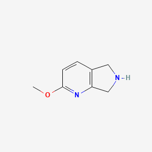 molecular formula C8H10N2O B572293 2-methoxy-6,7-dihydro-5H-pyrrolo[3,4-b]pyridine CAS No. 1211523-20-4
