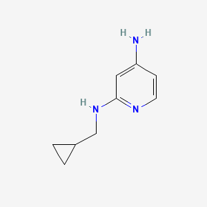 molecular formula C9H13N3 B572297 N2-(cyclopropylmethyl)pyridine-2,4-diamine CAS No. 1247225-60-0