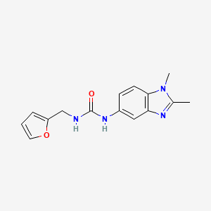 molecular formula C15H16N4O2 B5722984 N-(1,2-dimethyl-1H-benzimidazol-5-yl)-N'-(2-furylmethyl)urea 