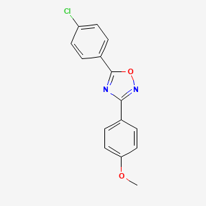 molecular formula C15H11ClN2O2 B5722993 5-(4-chlorophenyl)-3-(4-methoxyphenyl)-1,2,4-oxadiazole 