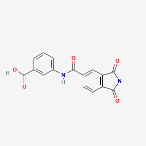 molecular formula C17H12N2O5 B5723007 3-{[(2-methyl-1,3-dioxo-2,3-dihydro-1H-isoindol-5-yl)carbonyl]amino}benzoic acid 