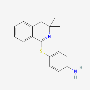 molecular formula C17H18N2S B5723010 4-[(3,3-dimethyl-3,4-dihydro-1-isoquinolinyl)thio]aniline 
