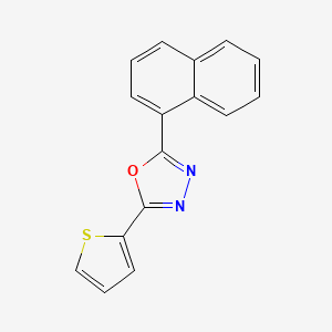 molecular formula C16H10N2OS B5723034 2-(1-naphthyl)-5-(2-thienyl)-1,3,4-oxadiazole 