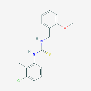 molecular formula C16H17ClN2OS B5723036 N-(3-chloro-2-methylphenyl)-N'-(2-methoxybenzyl)thiourea 