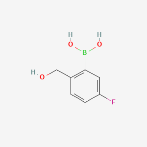 molecular formula C7H8BFO3 B572304 5-Fluoro-2-hydroxymethylphenylboronic acid CAS No. 1246633-53-3