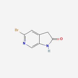 molecular formula C7H5BrN2O B572305 5-溴-1H-吡咯并[2,3-c]吡啶-2(3H)-酮 CAS No. 1217002-90-8