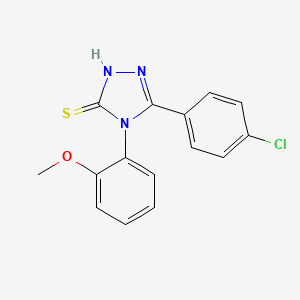 molecular formula C15H12ClN3OS B5723060 5-(4-chlorophenyl)-4-(2-methoxyphenyl)-2,4-dihydro-3H-1,2,4-triazole-3-thione 