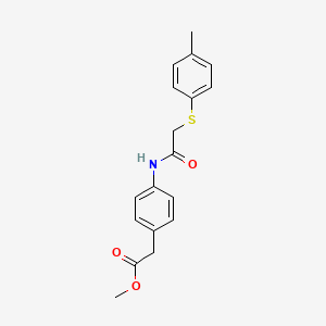 molecular formula C18H19NO3S B5723066 methyl [4-({[(4-methylphenyl)thio]acetyl}amino)phenyl]acetate 