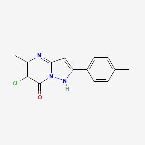molecular formula C14H12ClN3O B5723077 6-chloro-5-methyl-2-(4-methylphenyl)pyrazolo[1,5-a]pyrimidin-7-ol 