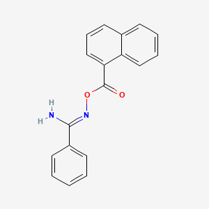 molecular formula C18H14N2O2 B5723094 N'-(1-naphthoyloxy)benzenecarboximidamide 
