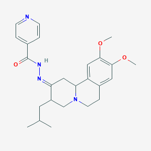 molecular formula C25H32N4O3 B5723099 N'-(3-isobutyl-9,10-dimethoxy-1,3,4,6,7,11b-hexahydro-2H-pyrido[2,1-a]isoquinolin-2-ylidene)isonicotinohydrazide 