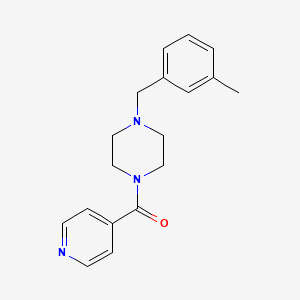 molecular formula C18H21N3O B5723103 1-isonicotinoyl-4-(3-methylbenzyl)piperazine 