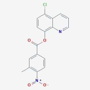 molecular formula C17H11ClN2O4 B5723120 5-chloro-8-quinolinyl 3-methyl-4-nitrobenzoate 