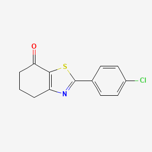 molecular formula C13H10ClNOS B572313 2-(4-Chlorophenyl)-5,6-dihydrobenzo[d]thiazol-7(4H)-one CAS No. 1258650-40-6