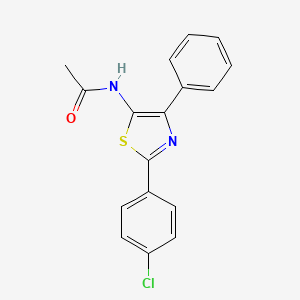 molecular formula C17H13ClN2OS B5723134 N-[2-(4-chlorophenyl)-4-phenyl-1,3-thiazol-5-yl]acetamide 