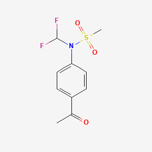 molecular formula C10H11F2NO3S B5723145 N-(4-acetylphenyl)-N-(difluoromethyl)methanesulfonamide 