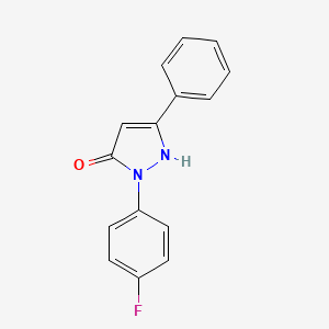 2-(4-fluorophenyl)-5-phenyl-1,2-dihydro-3H-pyrazol-3-one