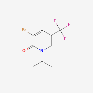 molecular formula C9H9BrF3NO B572315 3-Bromo-1-isopropyl-5-(trifluoromethyl)pyridin-2(1H)-one CAS No. 1215205-40-5
