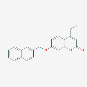 molecular formula C22H18O3 B5723155 4-ethyl-7-(2-naphthylmethoxy)-2H-chromen-2-one 