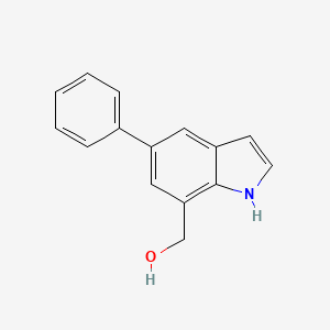 molecular formula C15H13NO B572316 (5-Phenyl-1H-indol-7-YL)methanol CAS No. 1253792-63-0
