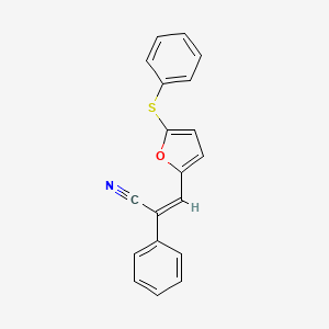 2-phenyl-3-[5-(phenylthio)-2-furyl]acrylonitrile