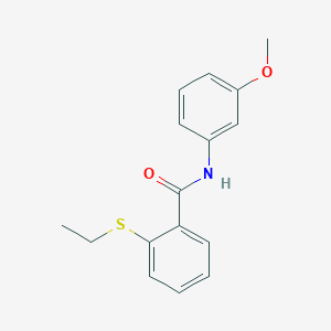 molecular formula C16H17NO2S B5723183 2-(ethylthio)-N-(3-methoxyphenyl)benzamide 