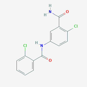 molecular formula C14H10Cl2N2O2 B5723193 2-chloro-5-[(2-chlorobenzoyl)amino]benzamide 