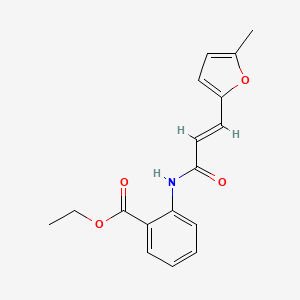 molecular formula C17H17NO4 B5723195 ethyl 2-{[3-(5-methyl-2-furyl)acryloyl]amino}benzoate 