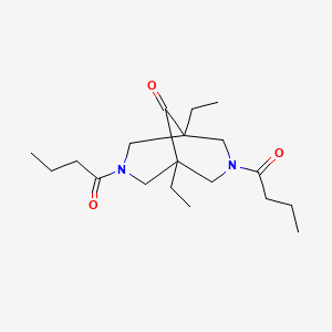 molecular formula C19H32N2O3 B5723200 3,7-dibutyryl-1,5-diethyl-3,7-diazabicyclo[3.3.1]nonan-9-one 
