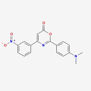 molecular formula C18H15N3O4 B5723213 2-[4-(dimethylamino)phenyl]-4-(3-nitrophenyl)-6H-1,3-oxazin-6-one 