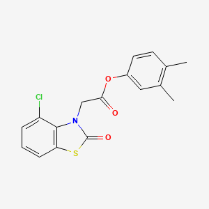 molecular formula C17H14ClNO3S B5723227 3,4-dimethylphenyl (4-chloro-2-oxo-1,3-benzothiazol-3(2H)-yl)acetate 