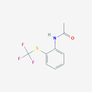 molecular formula C9H8F3NOS B5723234 N-{2-[(trifluoromethyl)thio]phenyl}acetamide 