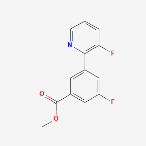 molecular formula C13H9F2NO2 B572326 3-氟-5-(3-氟吡啶-2-基)苯甲酸甲酯 CAS No. 1365273-04-6