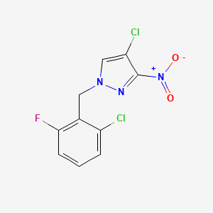 molecular formula C10H6Cl2FN3O2 B5723270 4-chloro-1-(2-chloro-6-fluorobenzyl)-3-nitro-1H-pyrazole 