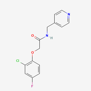 2-(2-chloro-4-fluorophenoxy)-N-[(pyridin-4-yl)methyl]acetamide