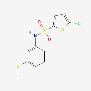 molecular formula C11H10ClNO2S3 B5723290 5-chloro-N-[3-(methylthio)phenyl]-2-thiophenesulfonamide 