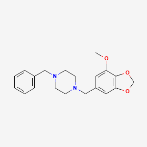 1-benzyl-4-[(7-methoxy-1,3-benzodioxol-5-yl)methyl]piperazine