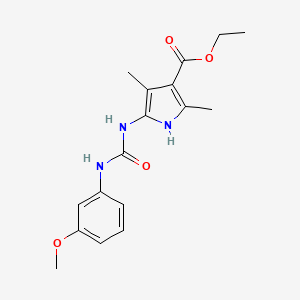 molecular formula C17H21N3O4 B5723329 ethyl 5-({[(3-methoxyphenyl)amino]carbonyl}amino)-2,4-dimethyl-1H-pyrrole-3-carboxylate 