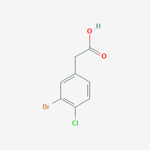 molecular formula C8H6BrClO2 B572334 2-(3-Bromo-4-chlorophenyl)acetic acid CAS No. 90004-80-1